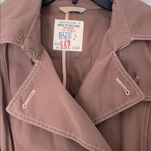 GAP Military type khaki trench coat - Picture 4 of 6